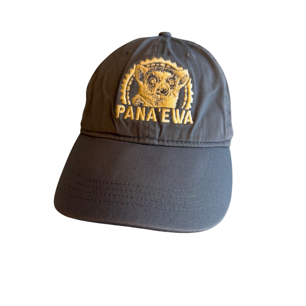 Pana'ewa Rainforest Zoo Hilo Hawaii‎ Lemur Strapback Cap Hat Blue